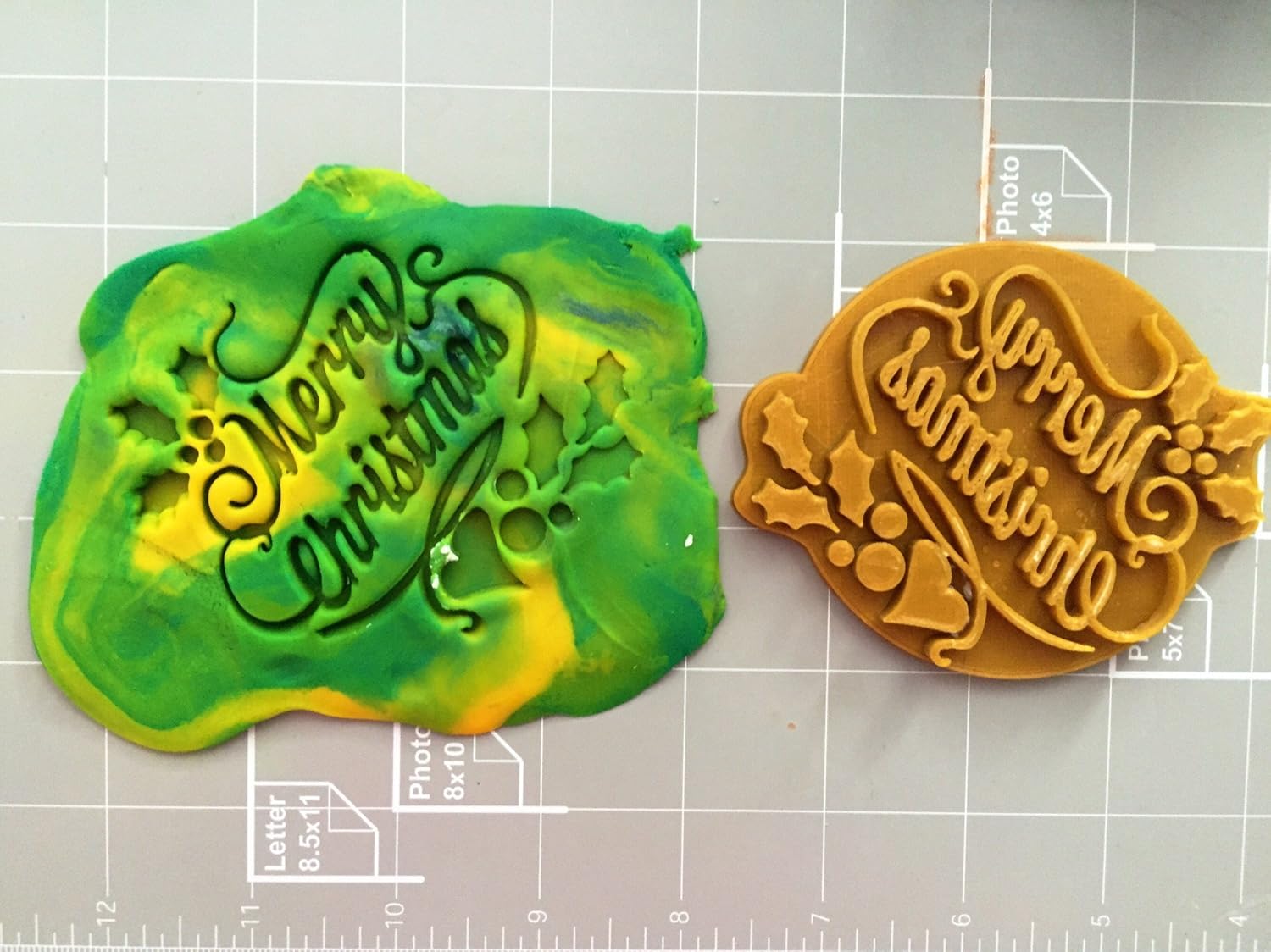 Merry Christmas Fondant Embosser Stamp Cookie Cutter