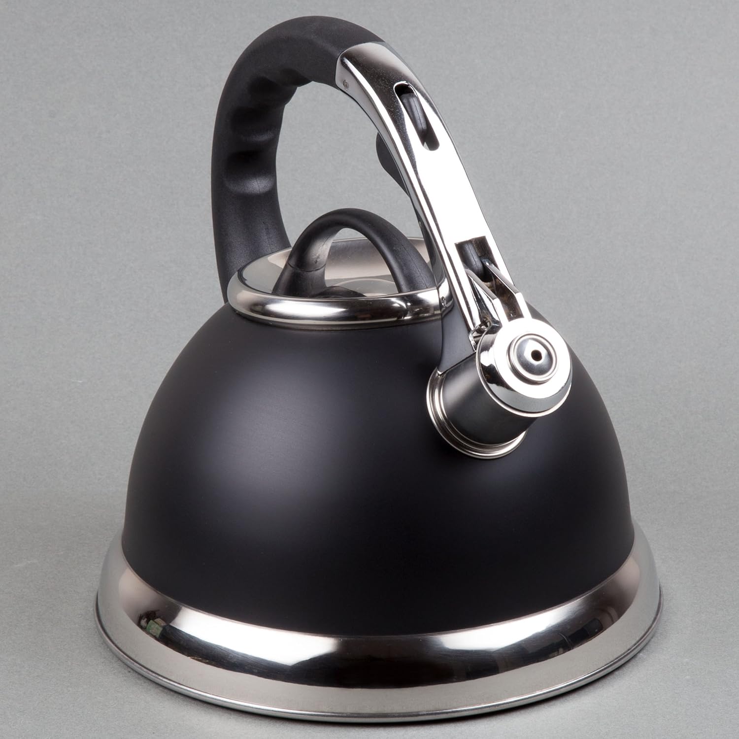 Creative Home Camille 3-Quart Whistling Tea Kettle Opaque Black