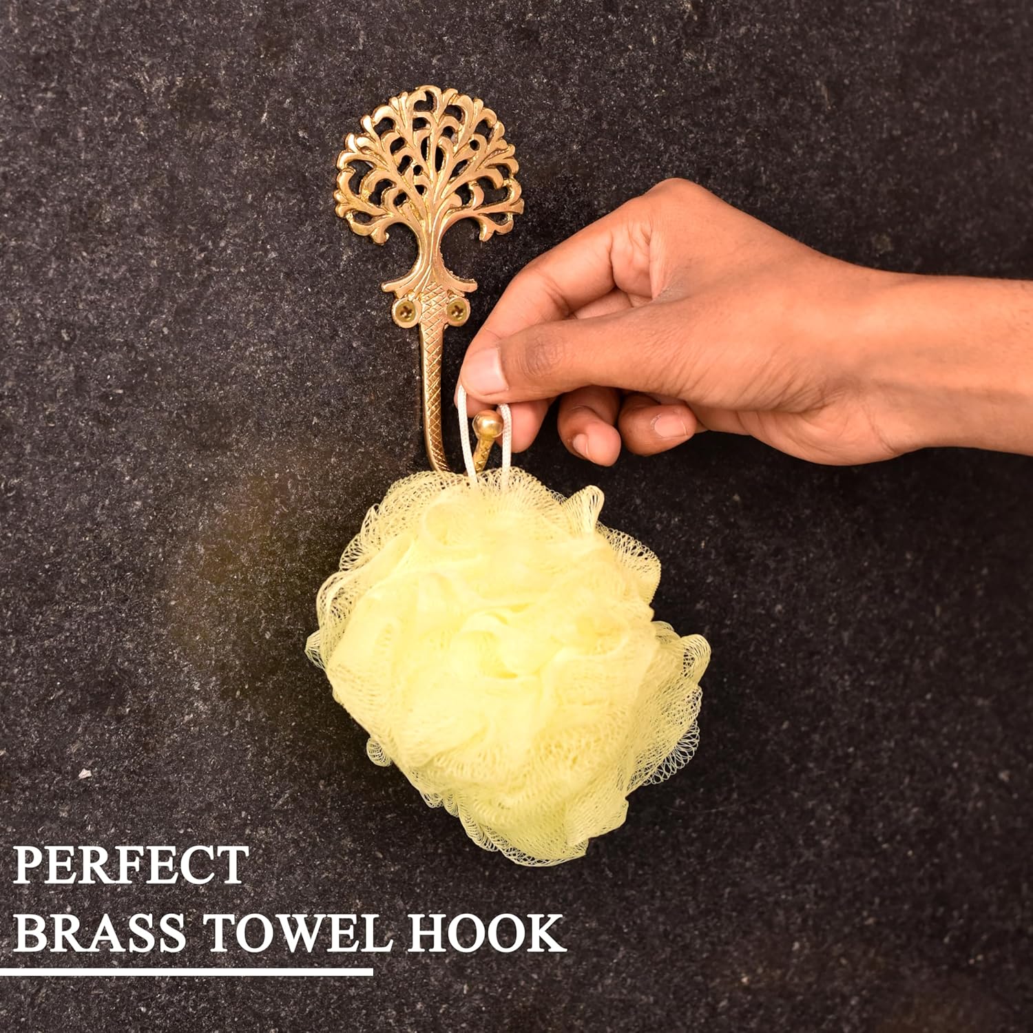 IndianShelf Gold Wall Hooks Boho Decorative Brass Hooks